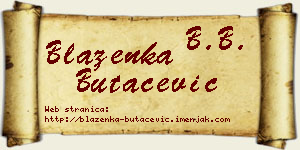 Blaženka Butačević vizit kartica